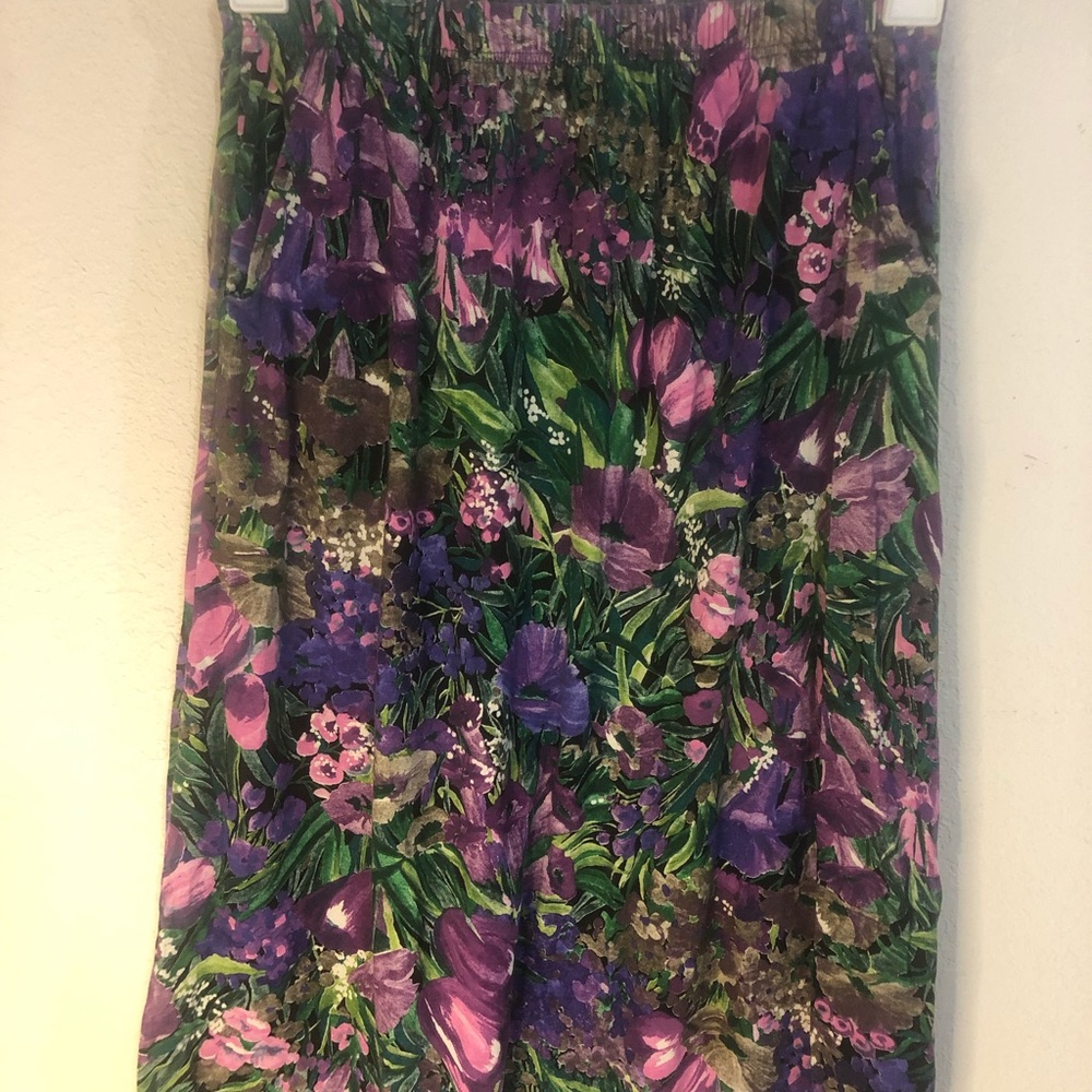 Vintage Cotton Floral Skirt